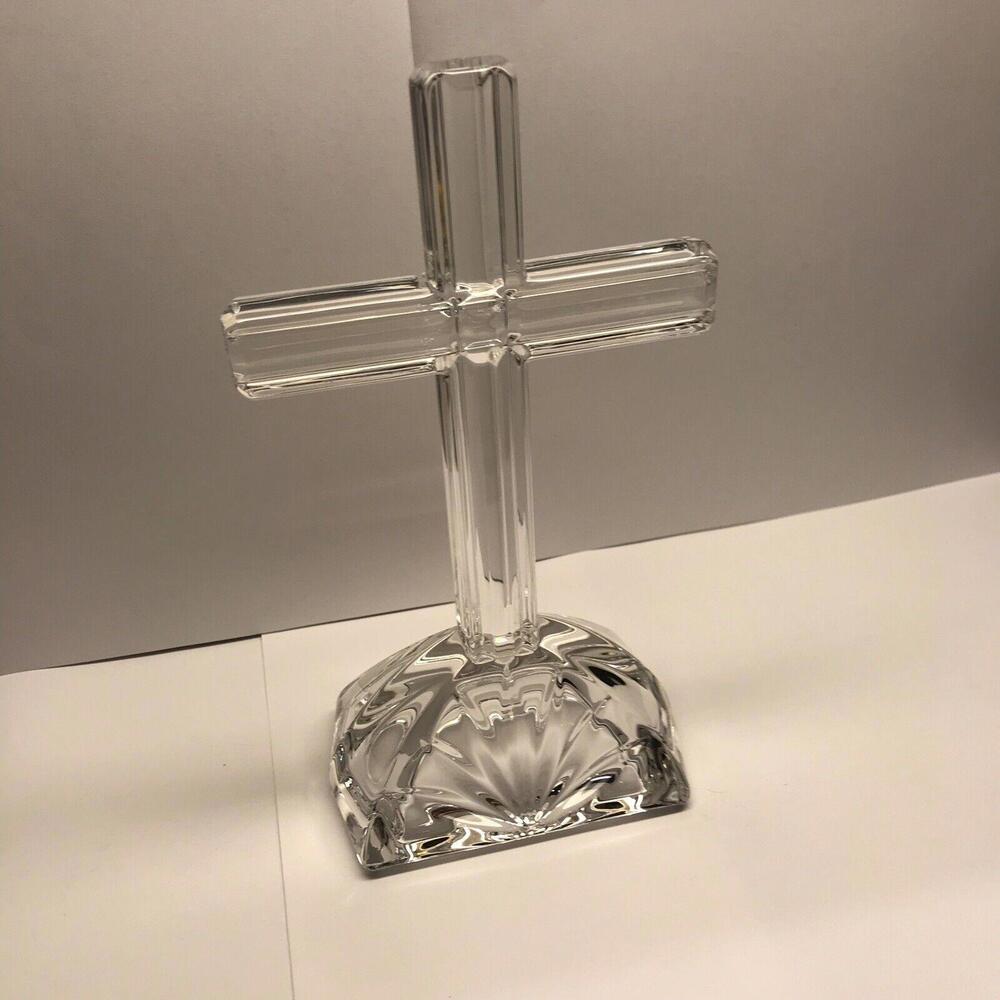 ✝️🎁Beautiful 7 Inch Marquis By Waterford Standing Cross Crystal Easter - Picture 11 of 12